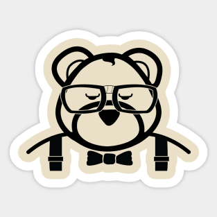 Nerd Bear Sticker